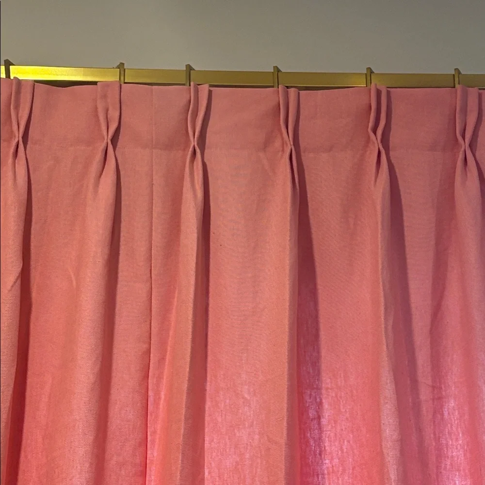 Ballard Designs single new double pinch pleat curtain panel 108” long